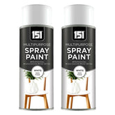 2X 151 White Satin Spray Paint 400ml Spray Paint